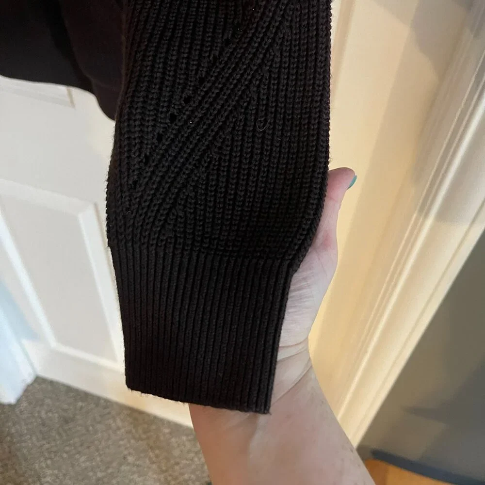 NWOT Women's Wrap Sweater Chocolate-Large - Picture 5 of 14